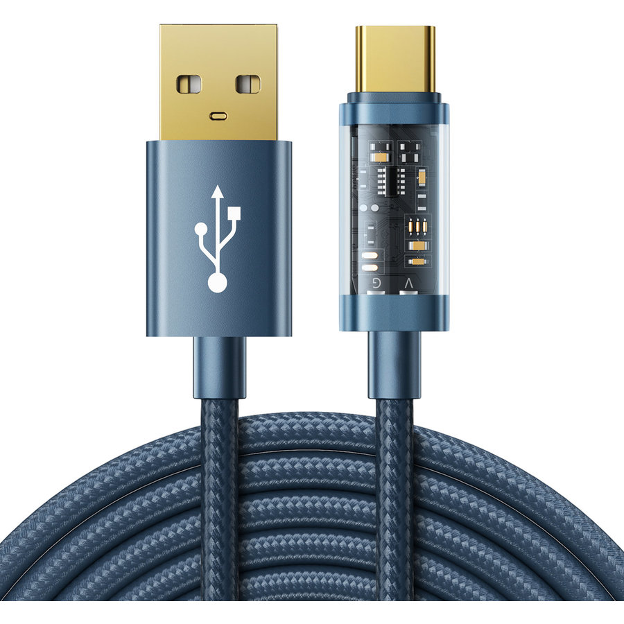 Cablu de date S-UC027A20, USB/USB Type-C, 3A, 2m, Albastru