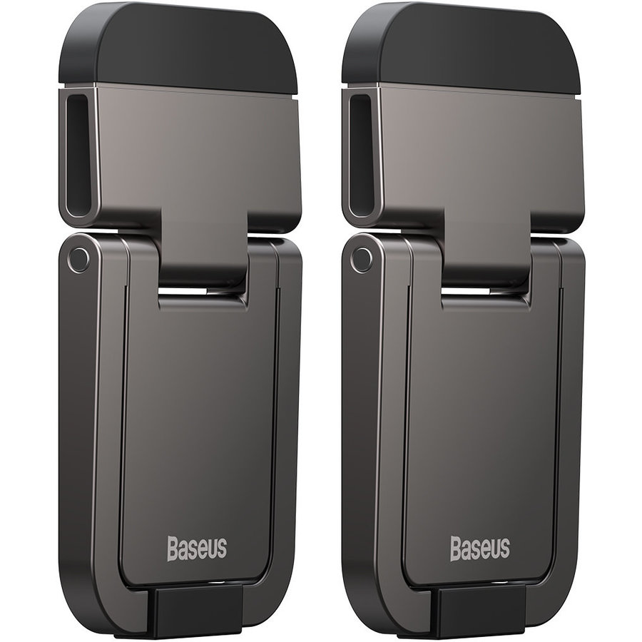 Set 2 Cleme Pliabile Slim Kickstand Suport Laptop Fixare Adeziva Gri