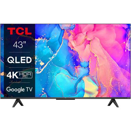 Televizor TCL QLED Smart TV 43C635 109cm 43inch UHD 4K Black