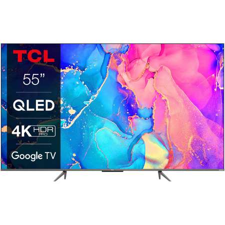 Televizor TCL QLED Smart TV 55C635 139cm 55inch UHD 4K Silver