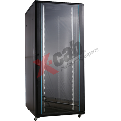 Cabinet metalic de podea 19inch Xcab S, tip rack stand alone, 22U 600x800 mm - imagine 2