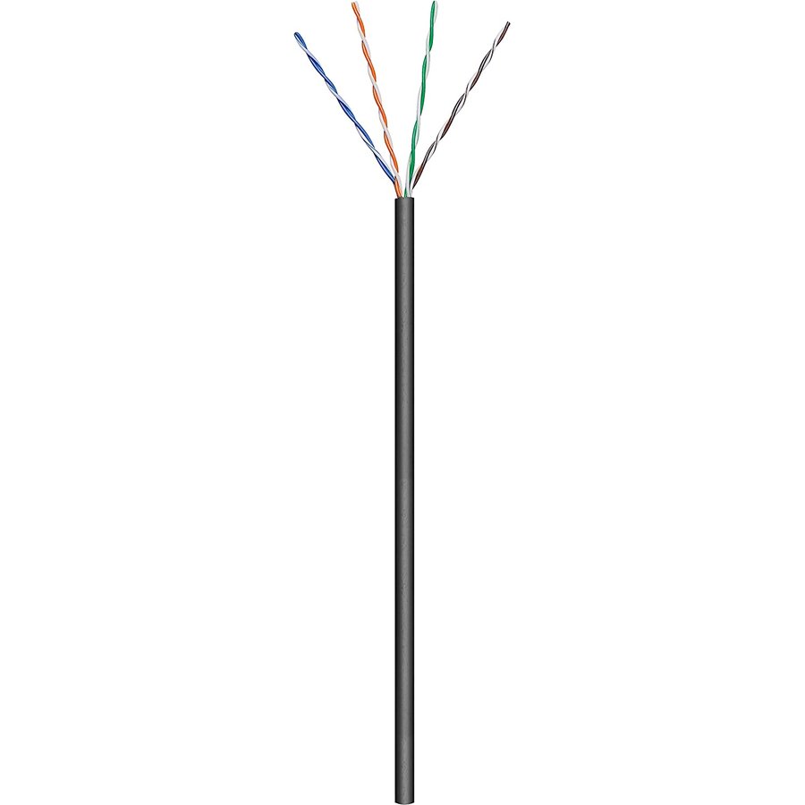 Patchcord U/UTP Cat 5E 100m Black