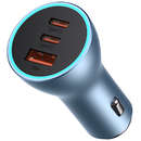 Golden Contactor Pro, USB si 2x USB-C, Quick Charge, 65W, LED, Albastru
