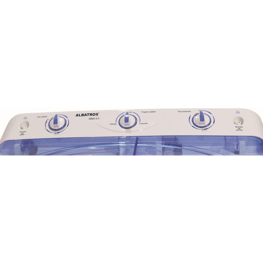 Mașina de Spălat Rufe Semiautomată Albatros WMS 6.5 5.5kg/ 6.5Kg cu Storcator Alb — imaginea 3