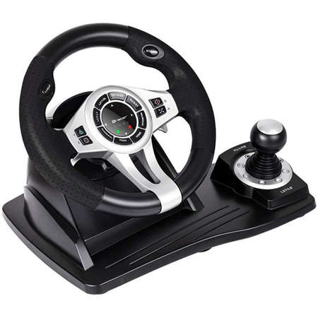 Volan Trajoy 46524 Steering wheel Tracer Roadster 4 in 1 PC/PS3/PS4/XBox One Negru/Argintiu