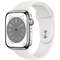 Smartwatch Apple Watch S8 Cellular 45mm Silver Stainless Steel Case with White Sport Band Regular