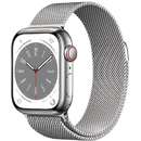 Watch S8 Cellular 45mm Silver Stainless Steel Case Silver Milanese Loop