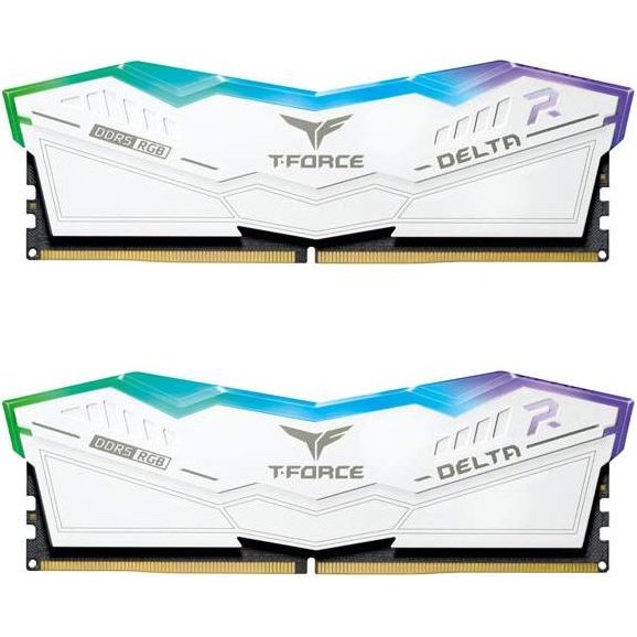 Memorie T-Force Delta RGB White 32GB (2x16GB) DDR5 5600MHz Dual Channel Kit