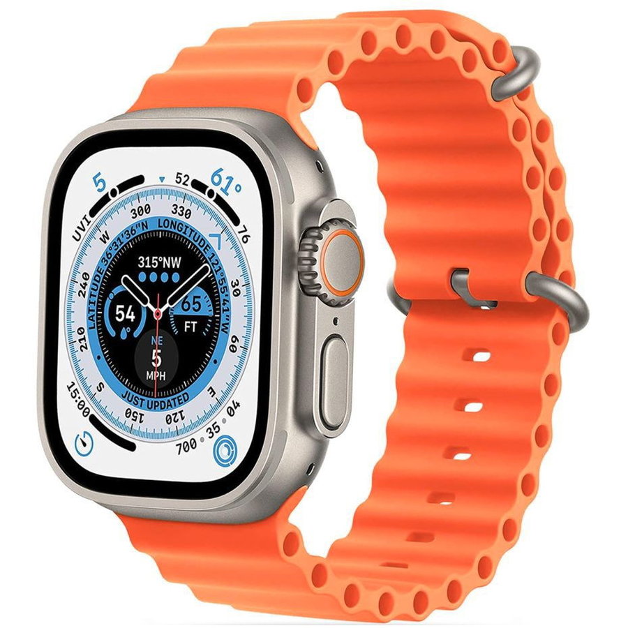 Curea Smartwatch compatibila cu Apple Watch 4/5/6/7/8/SE/Ultra 42/44/45/49mm Orange