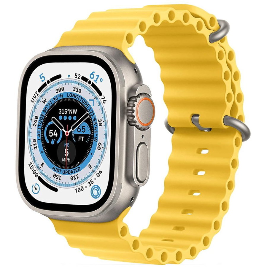 Curea Smartwatch compatibila cu Apple Watch 4/5/6/7/8/SE/Ultra 42/44/45/49mm Yellow