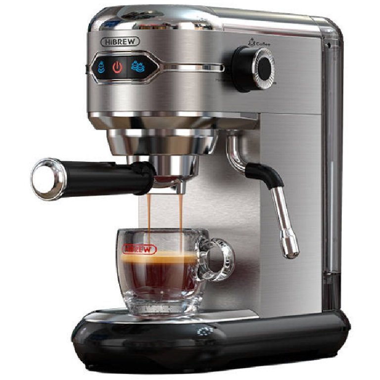Espressor cafea H11 19 bar 1450W 1100ml Compatibil cu cafea macinata si pastile Pad ESE Negru/Gri