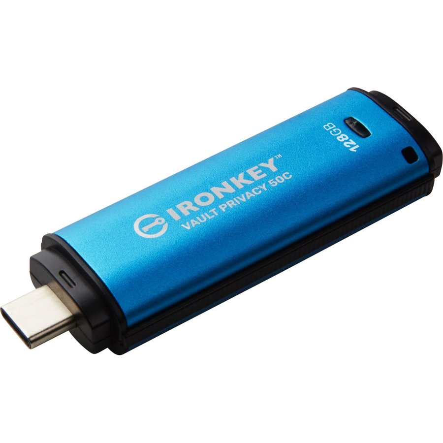 Memorie USB IronKey Vault Privacy 50C 128GB USB-C Blue