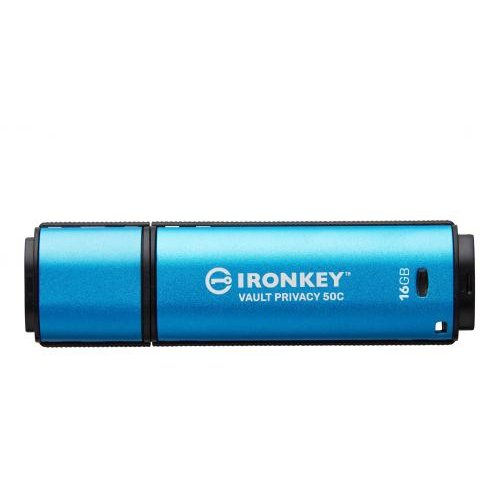Memorie USB IronKey Vault Privacy 50C 64GB USB-C Blue