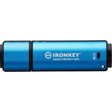 Memorie USB Kingston IronKey Vault Privacy 50C 8GB USB-C Blue
