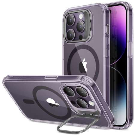 Husa ESR Classic Kickstand Halolock MagSafe compatibila cu iPhone 14 Pro Clear/Purple
