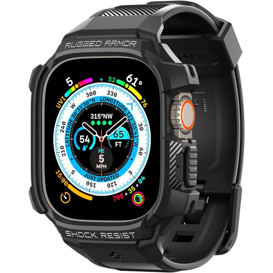 Accesoriu smartwatch Rugged Armor Pro compatibila cu Apple Watch Ultra 49mm Black