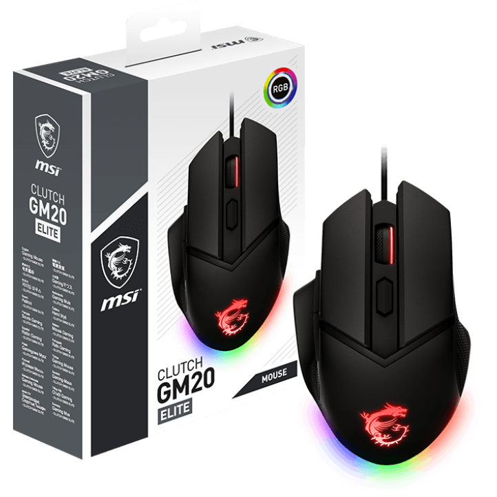 Mouse Gaming Clutch GM20 ELITE Optical DPI 6400 RGB USB 2.0 Negru