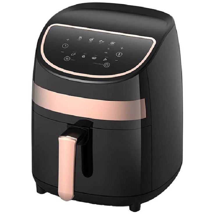 Friteuza cu Aer Cald KZ100 Capacitate 3L pana la 200 Grade Celsiu 8 Programe 1000W Negru
