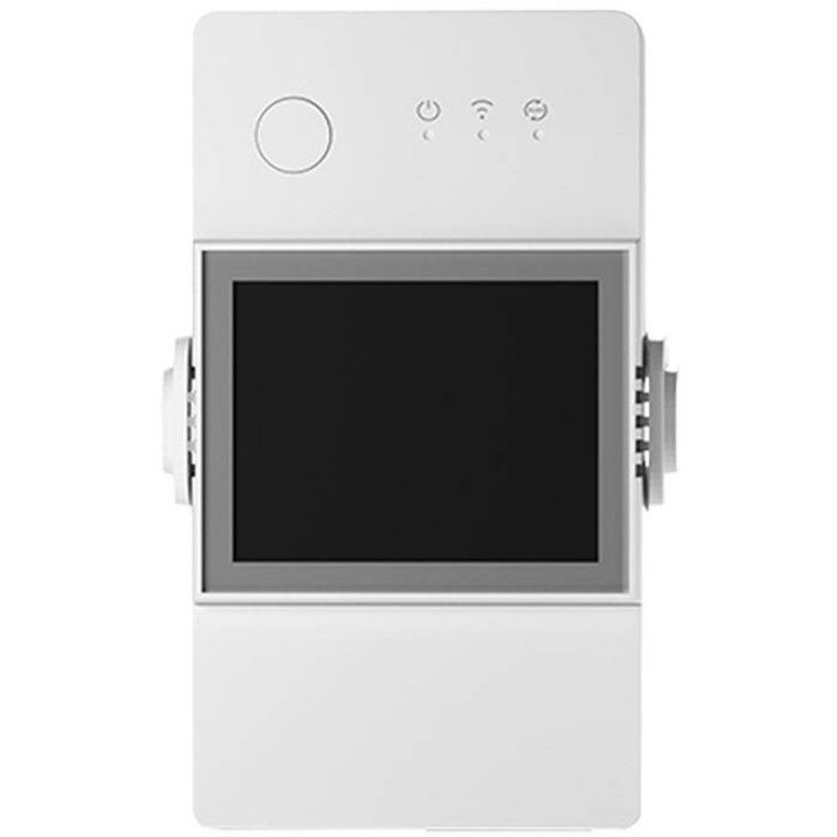 Întrerupător Sonoff TH Elite cu Display Releu 16A Wifi cu Funcție de Măsurare a Temperaturii și Umidității Alb