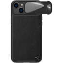 Cam Shield Leather S compatibila cu iPhone 14 Plus Black