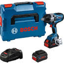 GDS 18V-1050 H Cu 2 Acumulatori Li-Ion 18V 8Ah 1050Nm Prindere 3/4inch + L-BOXX Albastru