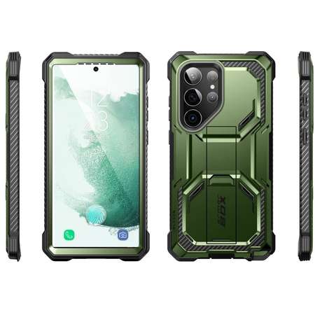 Husa Supcase i-Blason Armorbox compatibil cu Samsung Galaxy S23 Ultra, Protectie display, Verde
