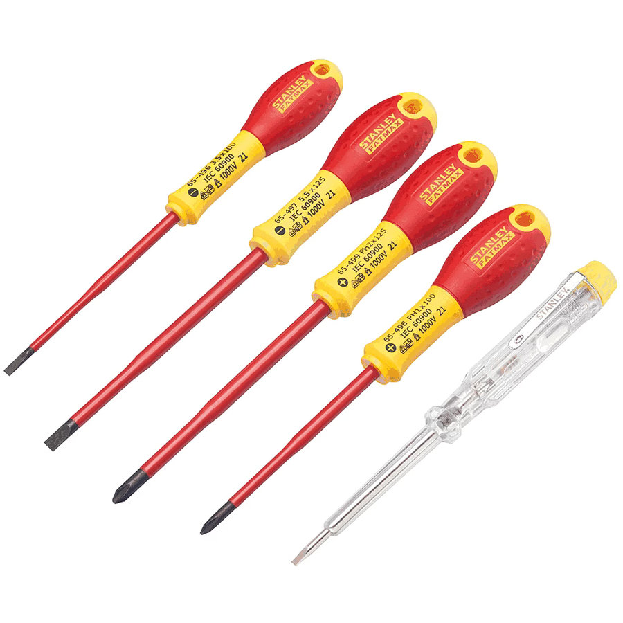 Set 5 Surubelnite Izolate VDE Ph Slim 1000V Rosu/Transparent