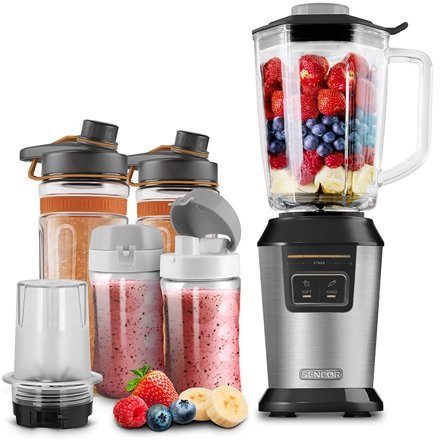 Blender de Mana S-SBL7570SSENDER AUTOMATIC Smoothie PutereMOOTHIE 800W Negru/GriW