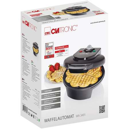 Aparat Waffle Clatronic WA 3491 1200W Negru