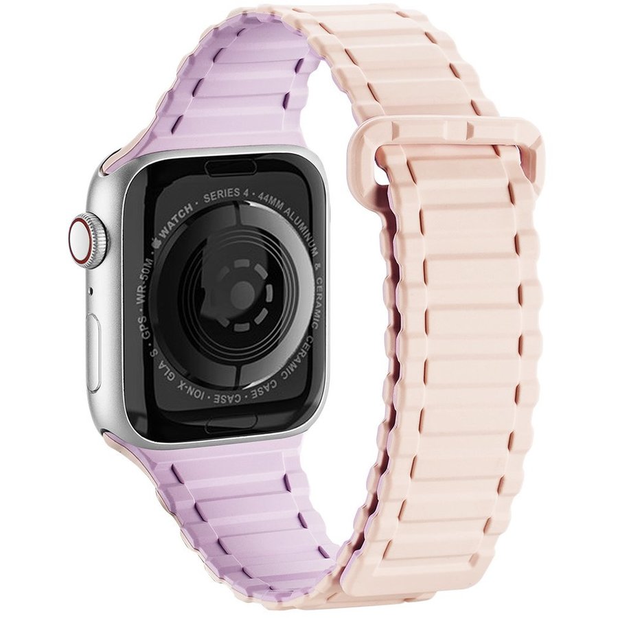 Curea Smartwatch compatibila cu Apple Watch 4/5/6/7/8/SE/Ultra 42/44/45/49mm Roz/Mov