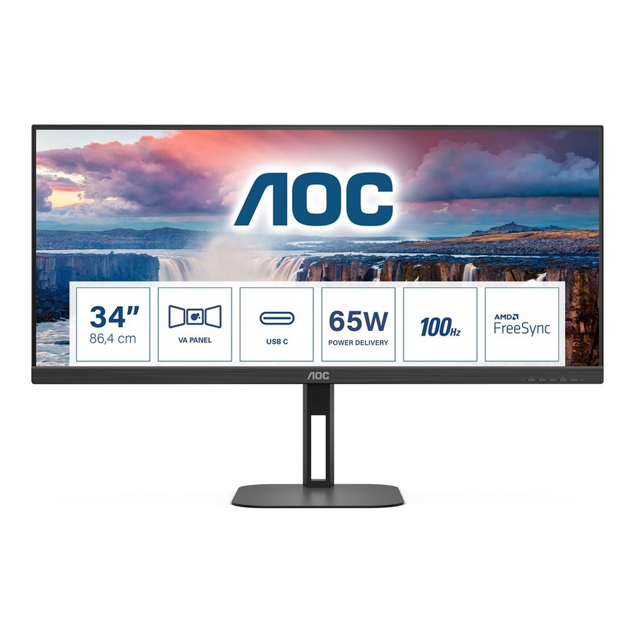 Monitor V5 U34V5C/BK 34inch WQHD 4ms Negru