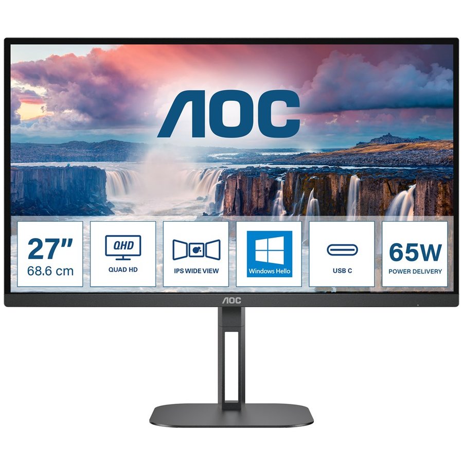Monitor V5 Q27V5N 27inch QHD LED 4ms Pivotare Negru
