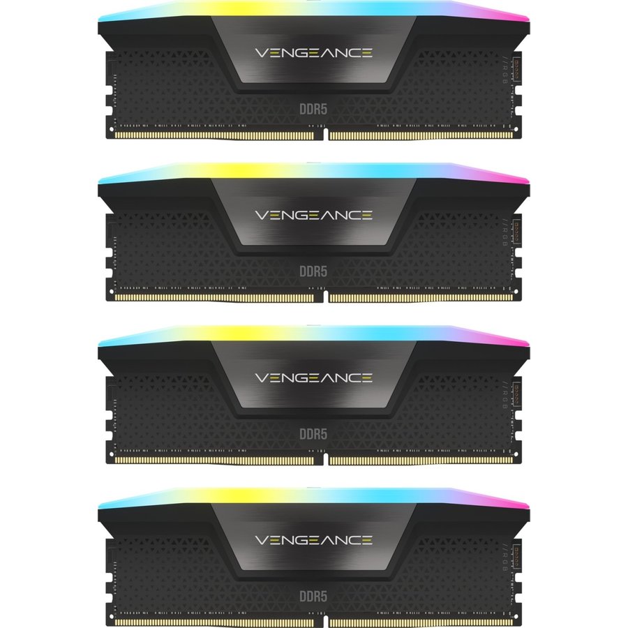 Memorie Vengeance RGB Black 64GB (4x16GB) DDR5 6600MHz CL32 Quad Channel Kit