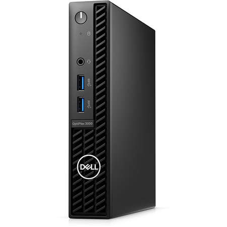 Sistem desktop Dell OptiPlex 3000 MFF Intel Core i3-12100T 8GB 256GB SSD Linux Black