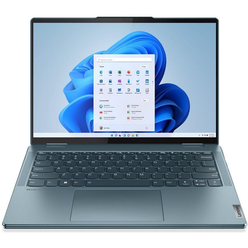 Laptop Yoga 7 14arb7 2.8k 14 Inch Amd Ryzen 5 6600u 16gb 512gb Ssd Windows 11 Home Stone Blue