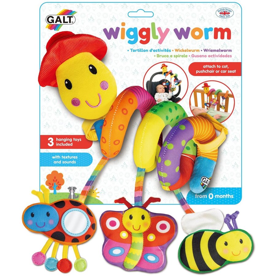 Jucarie Jucarie pentru Patut si Carucior Wiggly Worm 0luni+