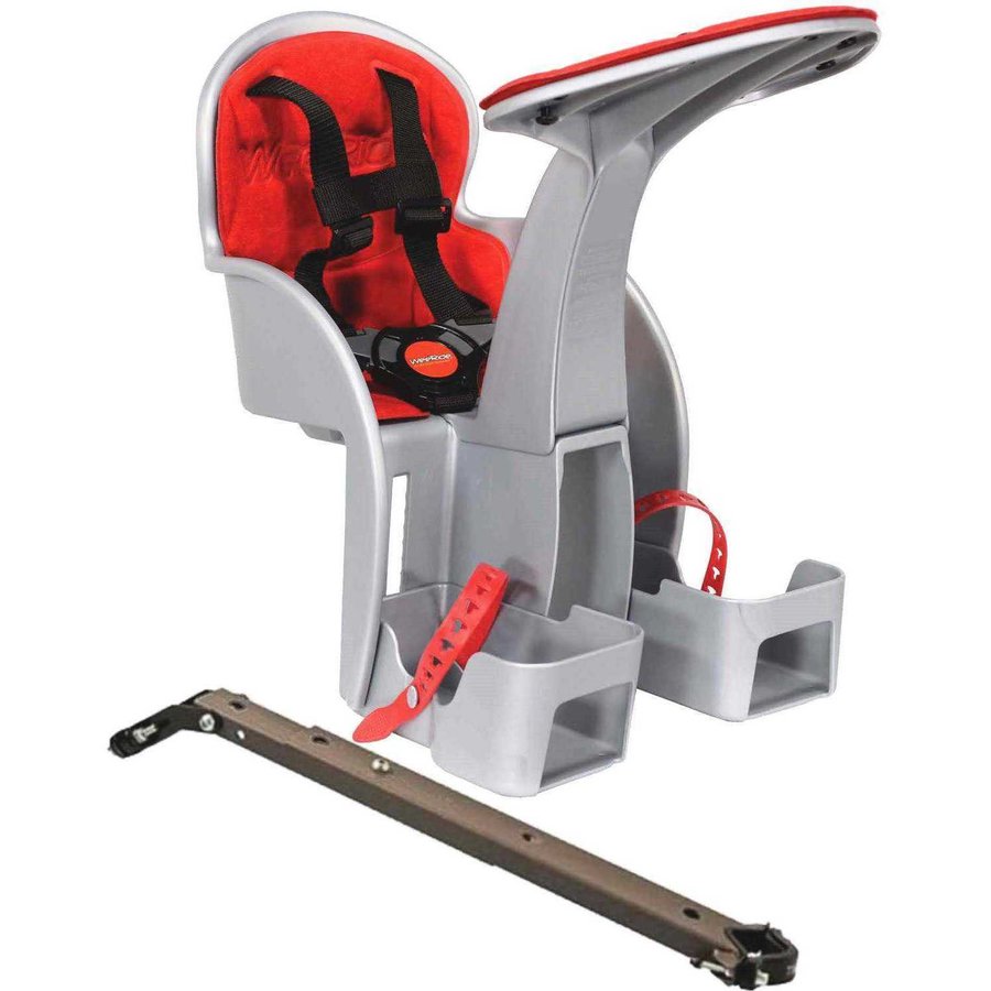 Scaun Bicicleta Copii WeeRide WR09 SafeFront Clasic 15Kg Gri / Roșu