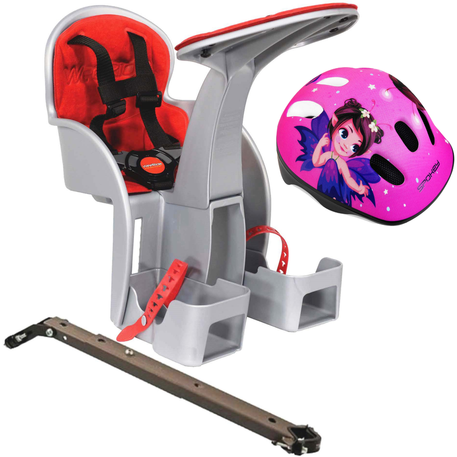 Scaun Bicicleta Copii WeeRide WR09SKFT SafeFront Clasic 15Kg și Casca Protecție XS 44-48 Fairy Tail