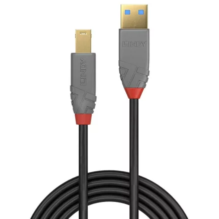 Cablu de date Lindy 5m USB 3.0 Typ A to B Anthr