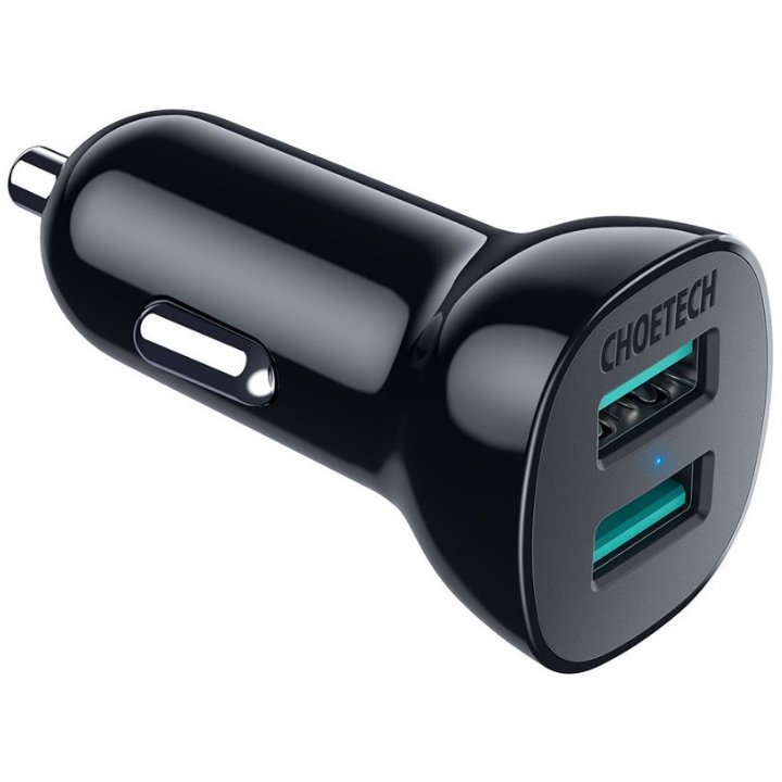 Incarcator C0051 2xUSB Quick Charge 3.0 30W 2.4A, Negru