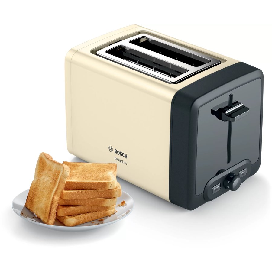 Prajitor de Paine TAT4P427 DesignLine 2 Felii 970W Beige