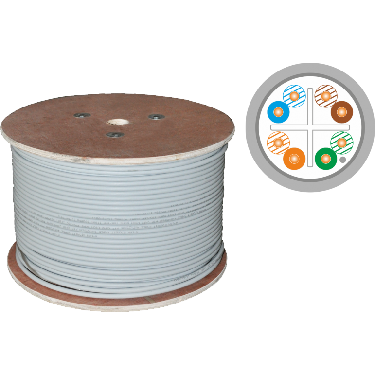 Cablu Rețea Alantec F/UTP Cat6 500m Grey
