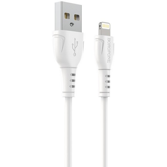 Cablu de Date si Incarcare BX51 Triumph USB la Lightning 1m 2.4A Alb