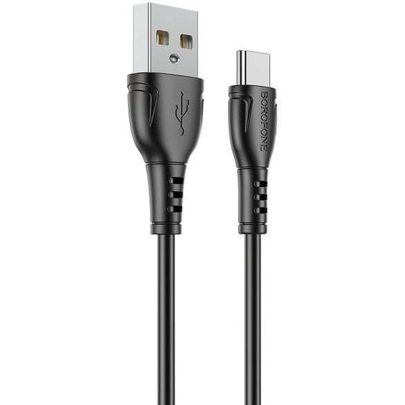 Cablu de Date si Incarcare BX51 Triumph USB la USB Type-C 1m 3A Negru