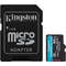 Card Kingston Canvas Go Plus microSDXC 64GB Clasa 10 U3 UHS-I 170 Mbs Adaptor Inclus