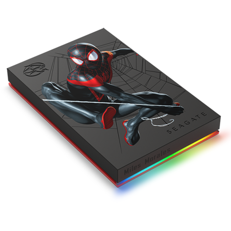 HHD Seagate Miles Morales Special Edition FireCuda Gaming Hard Drive 2TB USB 3.0 RGB LED