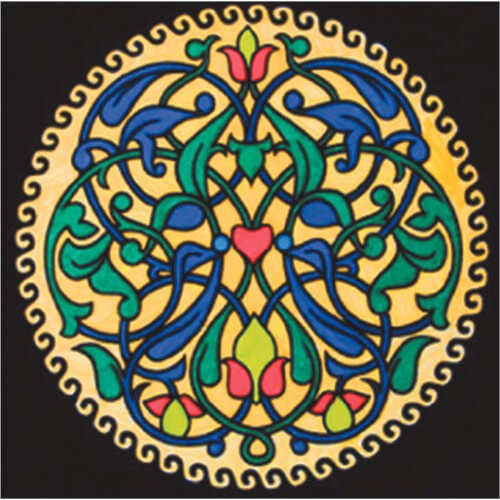Plansa de Colorat pe Carton Absorbant Mandala Relaxare