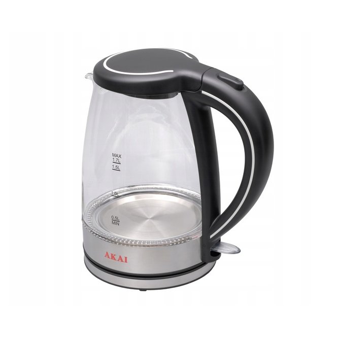 Fierbător Akai AKG-804 1.7L 2200W Black Clear