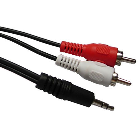 Cablu Jack 3.5 LTC Stereo 2RCA Gold 5M Negru