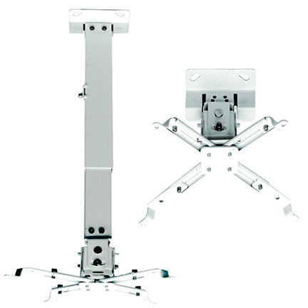 Suport Proiector Cu Brat Telescopic 43 x 65cm Argintiu